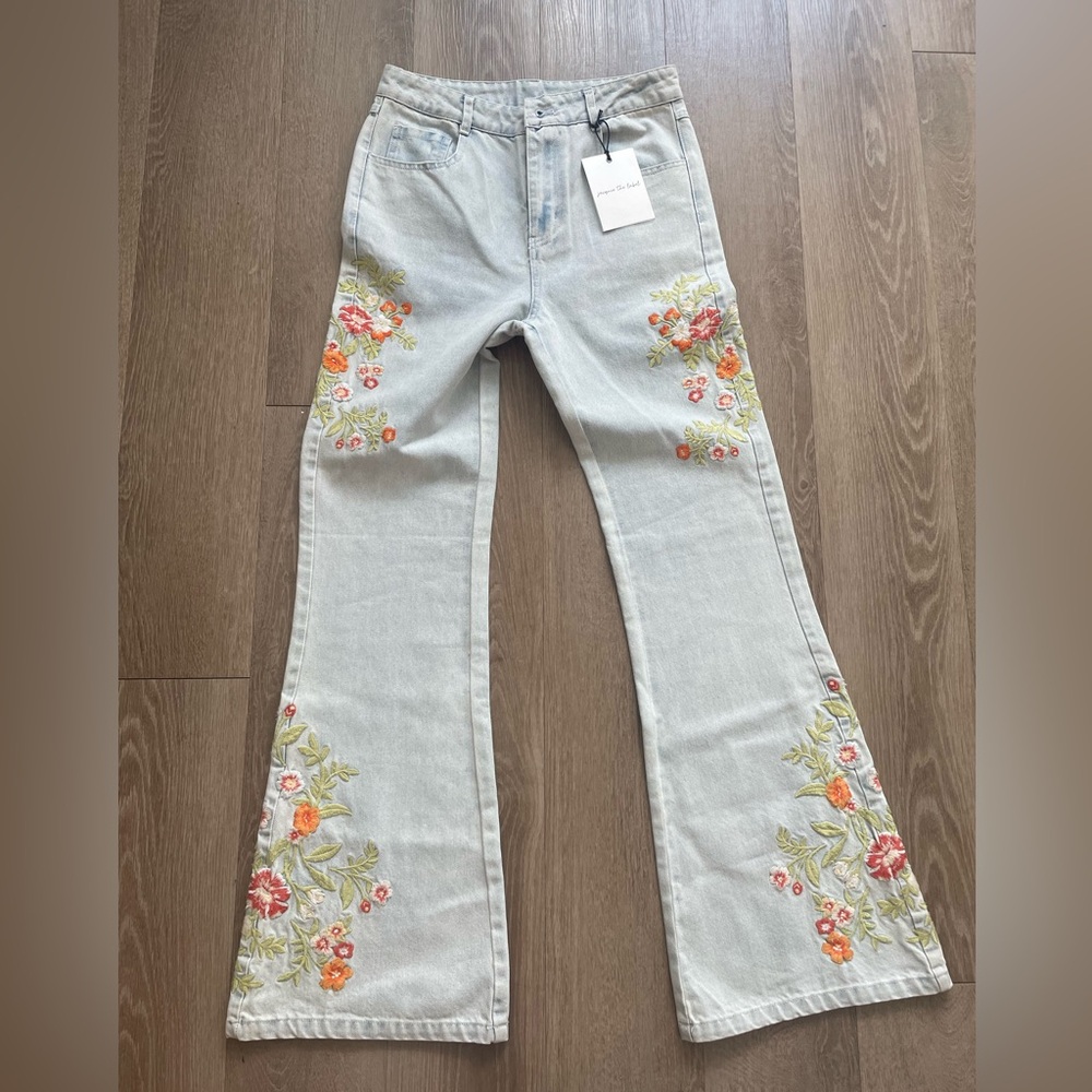 Jacquie the Label Embroidered Jeans